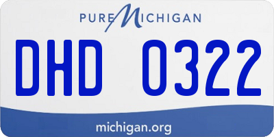 MI license plate DHD0322