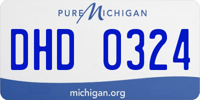 MI license plate DHD0324