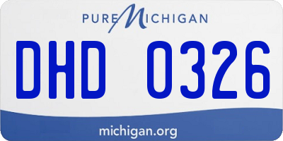 MI license plate DHD0326