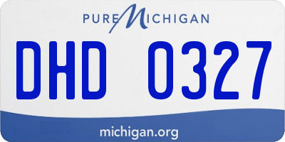 MI license plate DHD0327