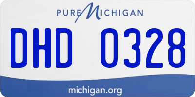 MI license plate DHD0328