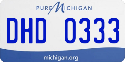 MI license plate DHD0333