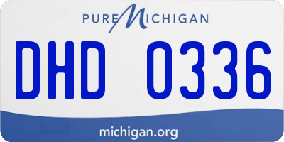 MI license plate DHD0336