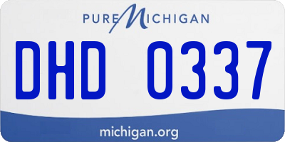 MI license plate DHD0337