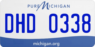 MI license plate DHD0338