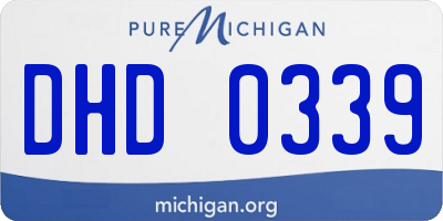 MI license plate DHD0339