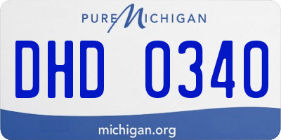 MI license plate DHD0340