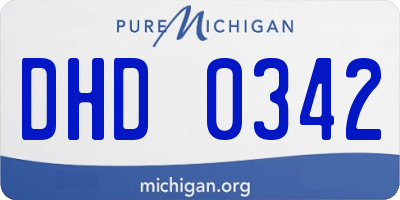 MI license plate DHD0342