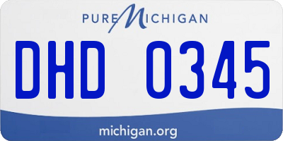MI license plate DHD0345