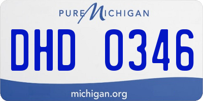 MI license plate DHD0346