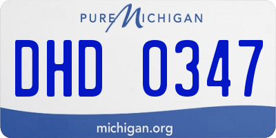 MI license plate DHD0347