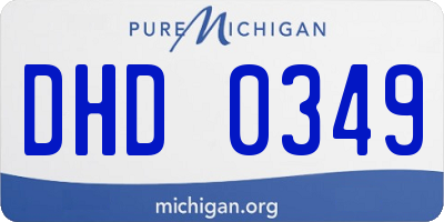 MI license plate DHD0349