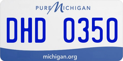 MI license plate DHD0350