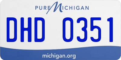 MI license plate DHD0351