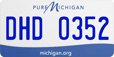 MI license plate DHD0352
