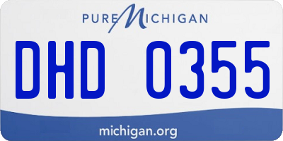 MI license plate DHD0355
