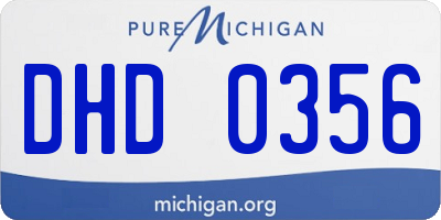 MI license plate DHD0356