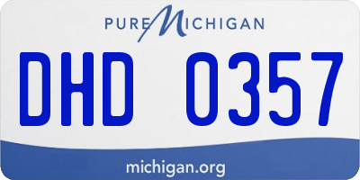 MI license plate DHD0357