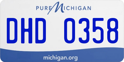 MI license plate DHD0358