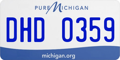 MI license plate DHD0359