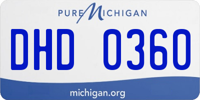 MI license plate DHD0360