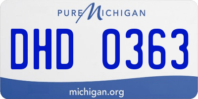 MI license plate DHD0363