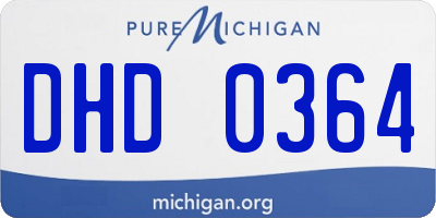 MI license plate DHD0364