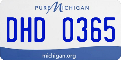 MI license plate DHD0365