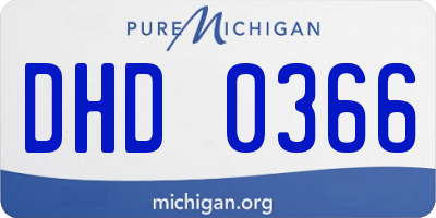MI license plate DHD0366