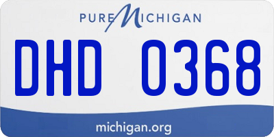 MI license plate DHD0368