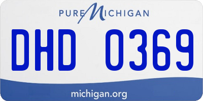 MI license plate DHD0369
