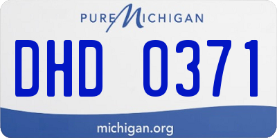MI license plate DHD0371