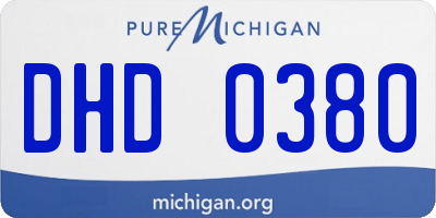 MI license plate DHD0380