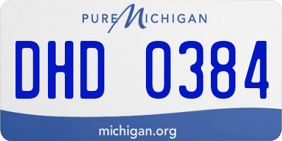 MI license plate DHD0384