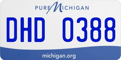 MI license plate DHD0388