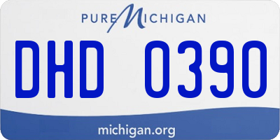 MI license plate DHD0390