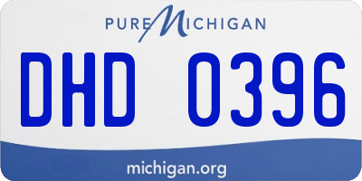 MI license plate DHD0396