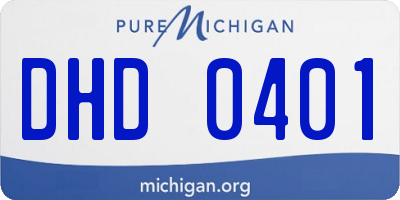 MI license plate DHD0401