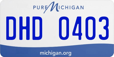 MI license plate DHD0403