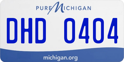 MI license plate DHD0404
