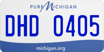 MI license plate DHD0405