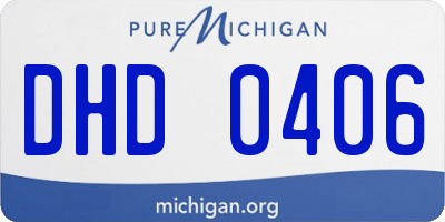 MI license plate DHD0406