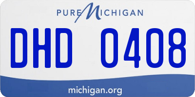 MI license plate DHD0408