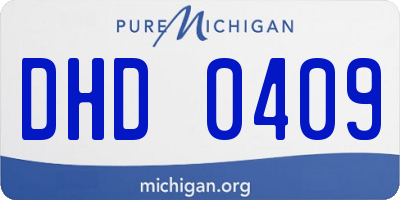 MI license plate DHD0409