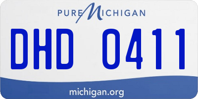 MI license plate DHD0411