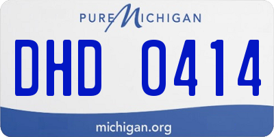 MI license plate DHD0414