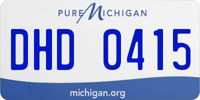 MI license plate DHD0415