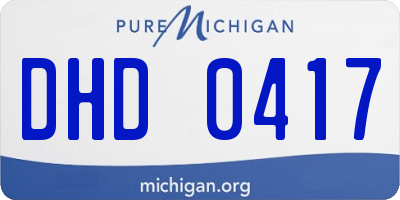 MI license plate DHD0417