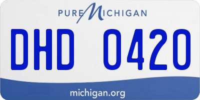 MI license plate DHD0420