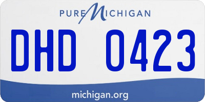 MI license plate DHD0423
